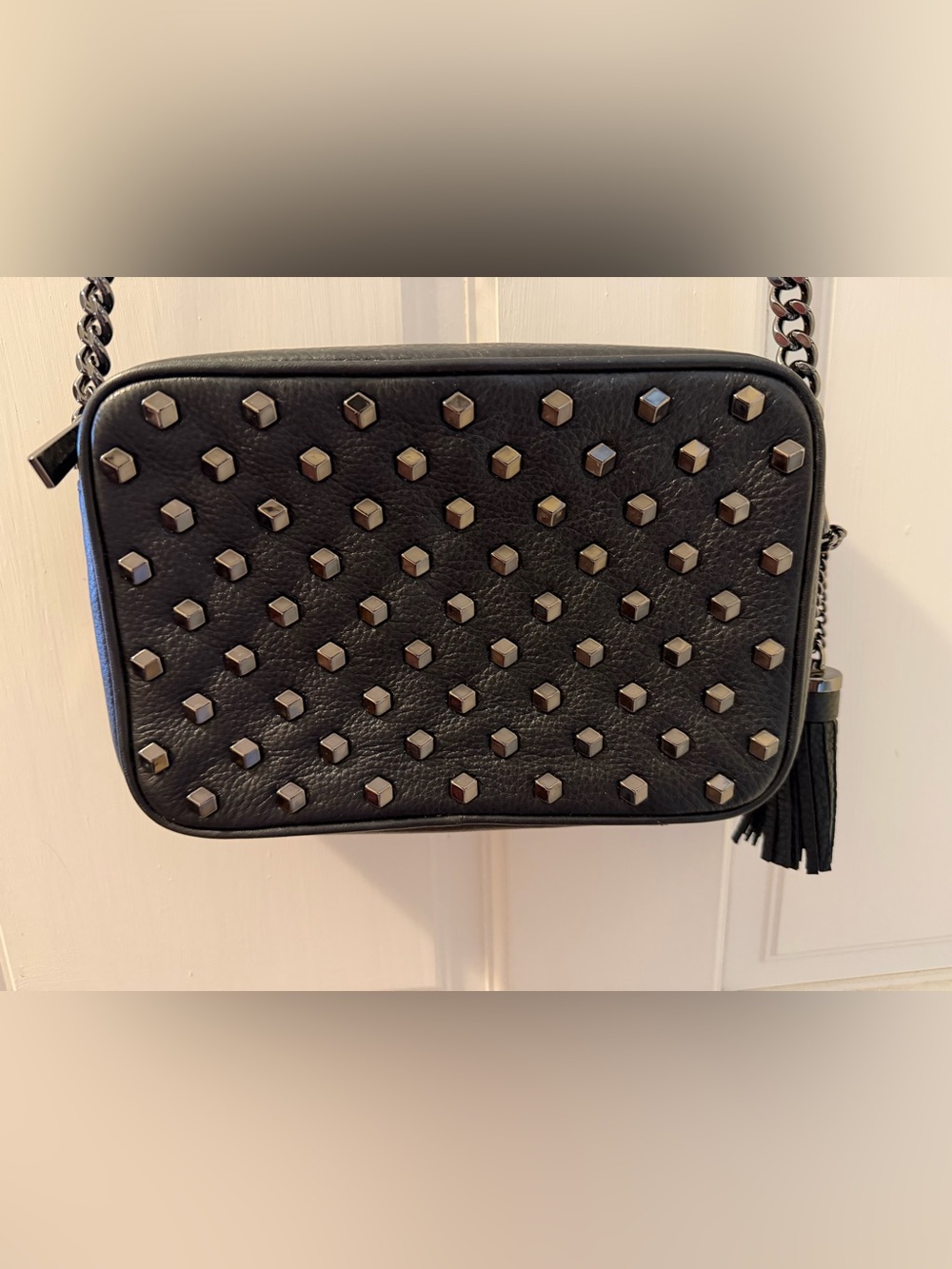 Michael Kors Black Studded Crossbody Bag